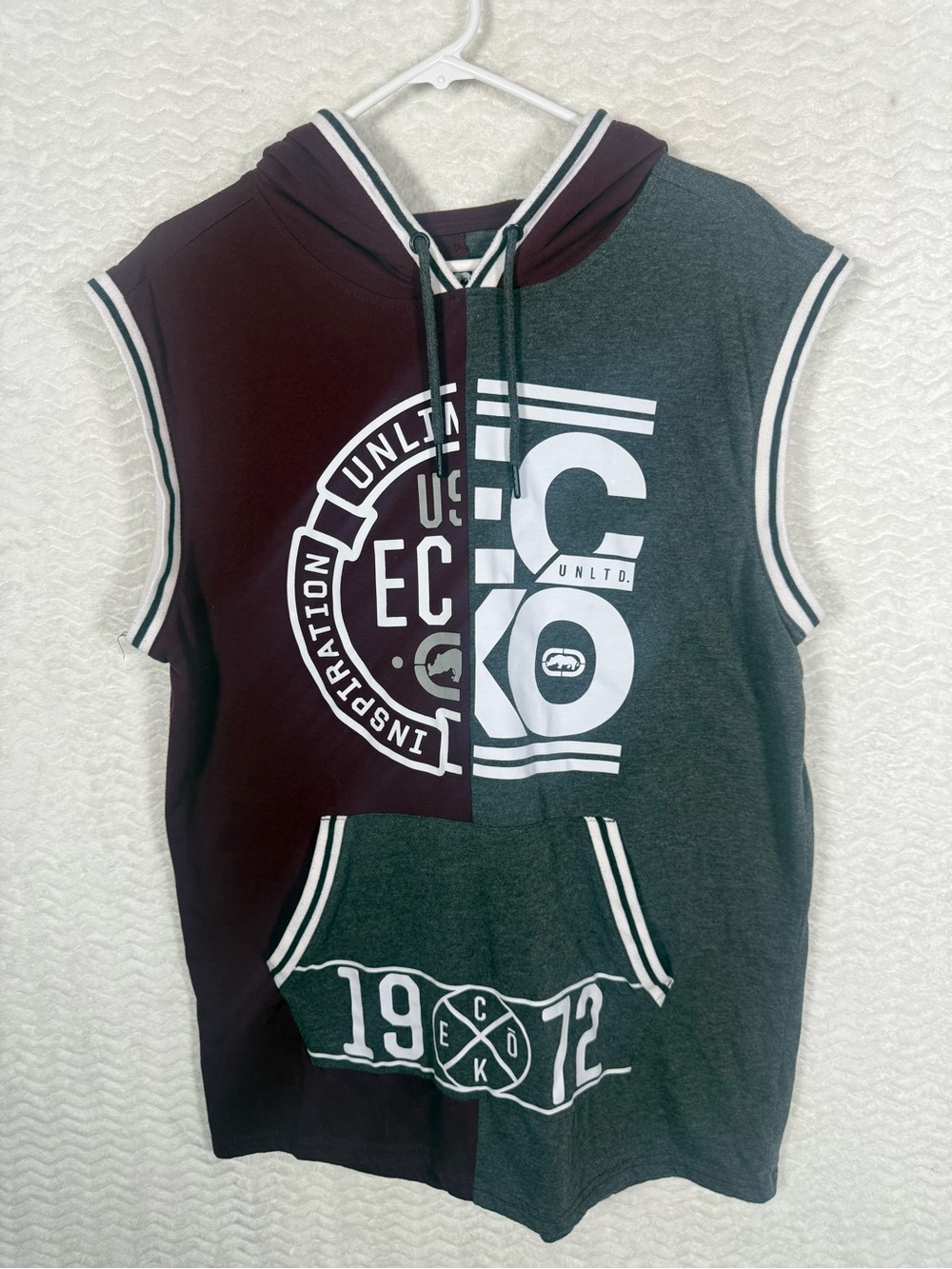 Ecko Unltd. Men's Pieced Together Sleeveless Hoodie. Classic 😎